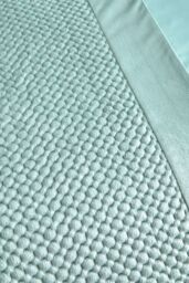 Soiree 'Iras' Luxury Quilted Detailing Duvet Cover Set in Duck Egg Blue - Size: Super King - thumbnail 3