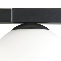 Wyld and Coco 2-Light Wall Lamp Black Base with White Glass Globes 85 cm - thumbnail 6