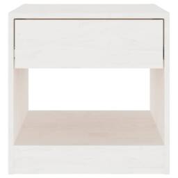 Berkfield Home Elegant Bedside Cabinet White 40x31x40 cm Solid Pinewood - Size: 40 x 31 x 40 cm - thumbnail 4