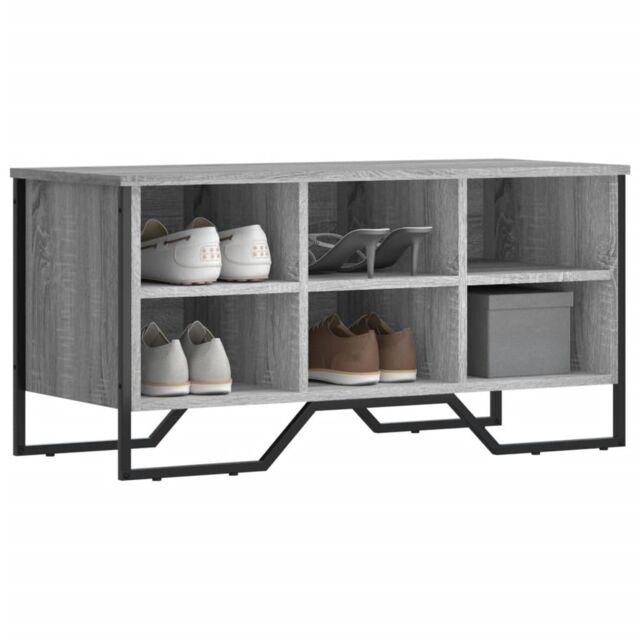 Berkfield Home Shoe Cabinet Grey Sonoma 90x38x45.5 cm Engineered Wood - image 1