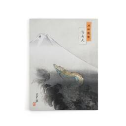 "Artery8 Ryu Shoten Ascending Dragon Canvas Wall Art Print Ogata Gekko in Grey - Size: W18"" x H24""" - thumbnail 1