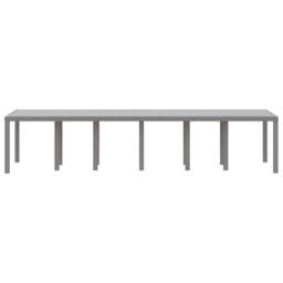 Berkfield Home Garden Table Light Grey 350x100x73 cm Poly Rattan - Size: 350 x 100 x 73 cm - thumbnail 4