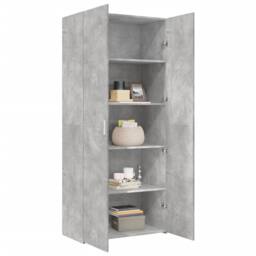Berkfield Home Highboard Concrete Grey 80x42.5x185 cm Engineered Wood - thumbnail 3