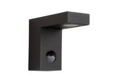 Lucide 'TEXAS' Non Dimmable Stylish Motion Sensor Outdoor LED Wall Spotlight in Black - thumbnail 2