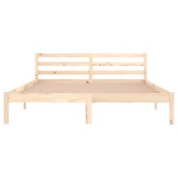 Berkfield Home Day Bed Solid Wood Pine 160x200 cm King Size in Light Brown - thumbnail 4