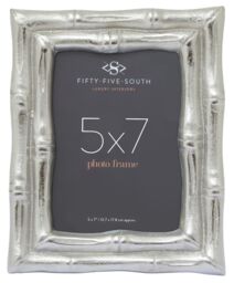 Orsina Hiba Silver Finish Bamboo Effect Photo Frame 5x7in - thumbnail 6