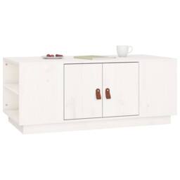 Berkfield Home Coffee Table White 100x50x41 cm Solid Wood Pine - Size: 100 x 50 x 41 cm - thumbnail 5