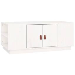 Berkfield Home Coffee Table White 100x50x41 cm Solid Wood Pine - Size: 100 x 50 x 41 cm