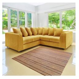 Furniture 786 Hannah Jumbo Cord Scatter Back 2c2 Corner Sofa in Mustard