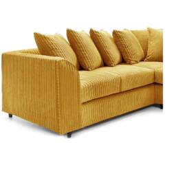 Furniture 786 Hannah Jumbo Cord Scatter Back 2c2 Corner Sofa in Mustard - thumbnail 3
