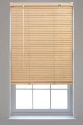 Furnished Natural PVC 25mm Slat Venetian Blinds - Trimmable Window Blinds for Home & Office - Size: 120 cm width x 150 cm drop - thumbnail 1