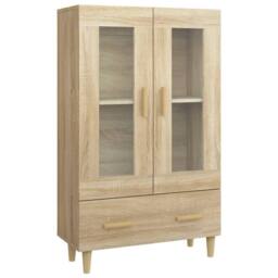 Berkfield Home Highboard Sonoma Oak 70x31x115 cm Engineered Wood in Light Tan - Size: 70 x 31 x 115 cm - thumbnail 1