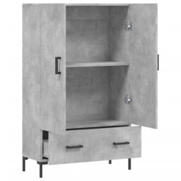 Berkfield Home Highboard Concrete Grey 69.5x31x115 cm Engineered Wood - thumbnail 5