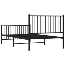 Berkfield Home Metal Bed Frame with Headboard & Footboard Black 100x200 cm - thumbnail 8
