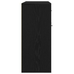 Berkfield Home Sideboard Black Oak 88x30x70 cm Engineered Wood - Size: 88 x 30 x 70 cm - thumbnail 6