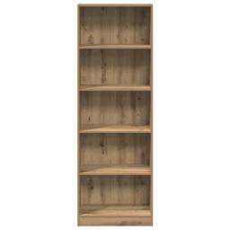 Berkfield Home Bookcase Artisian Oak 60x24x176 cm Engineered Wood in Brown - Size: 60 x 24 x 176 cm - thumbnail 4