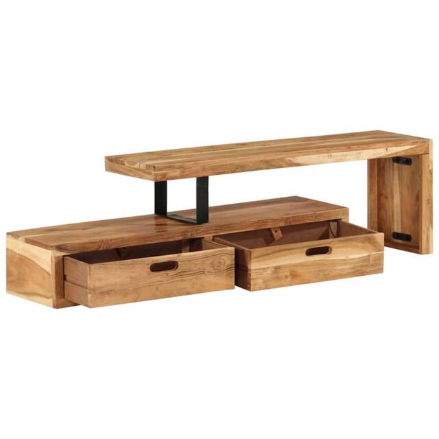 Berkfield Home TV Stand Solid Wood Acacia in Brown - image 1