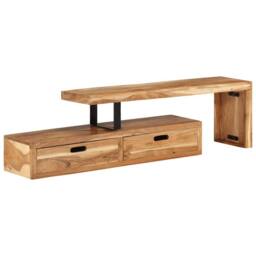 Berkfield Home TV Stand Solid Wood Acacia in Brown - thumbnail 2