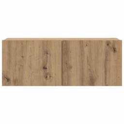 Berkfield Home Wall Mounted TV cabinets 6 pcs Artisan Oak Engineered Wood in Brown - thumbnail 6