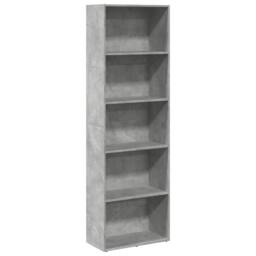 Berkfield Home Bookcase Concrete Grey 60x30x189 cm Engineered Wood - Size: 60 x 30 x 189 cm - thumbnail 1