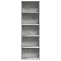 Berkfield Home Bookcase Concrete Grey 60x30x189 cm Engineered Wood - Size: 60 x 30 x 189 cm - thumbnail 4