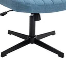 EONLION Armless Office Chair Fabric Padded Seat Visitor Chair Blue - thumbnail 3
