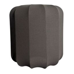CGC Lighting Lila Grey Cylinder Ribbed Stretch Cotton Fabric Lampshade in Dark Grey - thumbnail 7