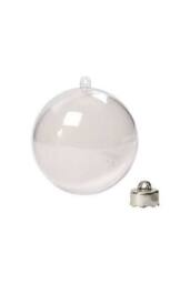 KDMD Acrylic Plastic Refillable Bauble 6cm x for crafts 8 Pack in White - thumbnail 1