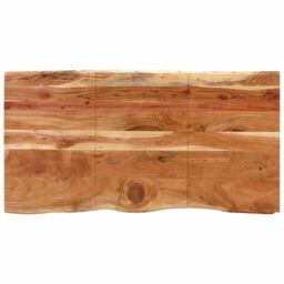 Berkfield Home Dining Table 154x80x76 cm Solid Acacia Wood in Brown - Size: 154 x 80 x 76 cm - thumbnail 4