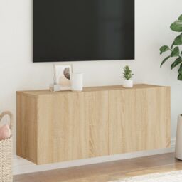Berkfield Home TV Cabinet Wall-mounted Sonoma Oak 100x30x41 cm in Brown - Size: 100 x 30 x 41 cm - thumbnail 1