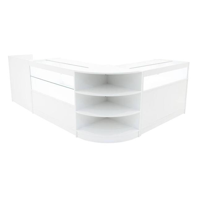 Monstershop Europa LED Shop Counter Set B1200, C1200, TB60 & LM60 - White - image 1