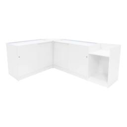 Monstershop Europa LED Shop Counter Set B1200, C1200, TB60 & LM60 - White - thumbnail 2