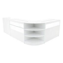 Monstershop Europa LED Shop Counter Set B1200, C1200, TB60 & LM60 - White - thumbnail 1
