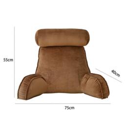 VOGREX Memory Foam Reading Pillow Lumbar Arm Back Support in Brown - thumbnail 2