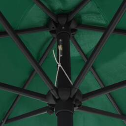 Berkfield Home Outdoor Parasol with Aluminium Pole 270x246 cm Green - thumbnail 5