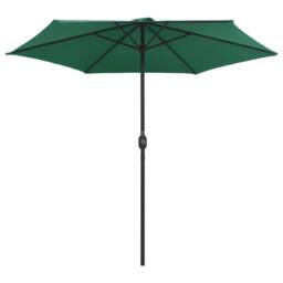 Berkfield Home Outdoor Parasol with Aluminium Pole 270x246 cm Green - thumbnail 1