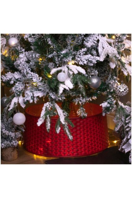 Netagon Rattan Style Red Tree Skirt - image 1
