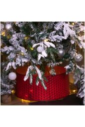 Netagon Rattan Style Red Tree Skirt - thumbnail 1