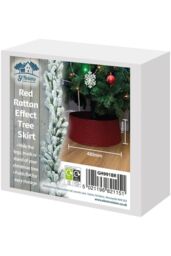 Netagon Rattan Style Red Tree Skirt - thumbnail 3