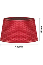 Netagon Rattan Style Red Tree Skirt - thumbnail 2