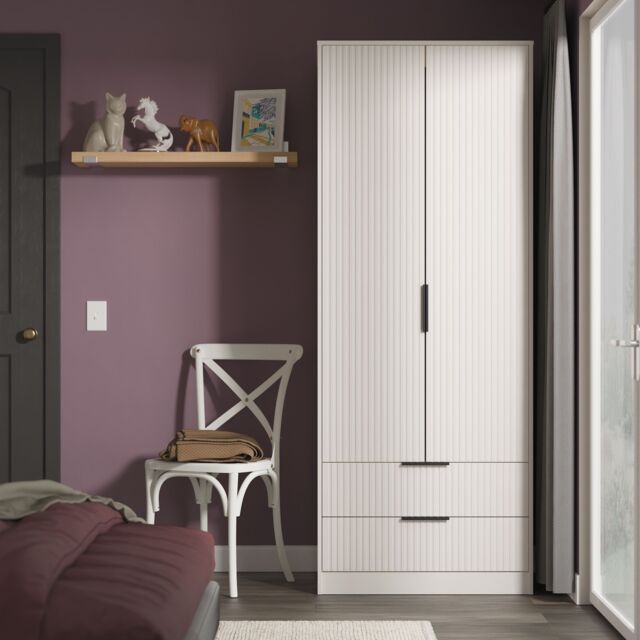 Ready Assembled 2 U Menai 2 Door 2 Drawer Wardrobe (Ready Assembled) in Taupe - image 1