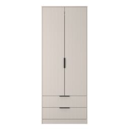 Ready Assembled 2 U Menai 2 Door 2 Drawer Wardrobe (Ready Assembled) in Taupe - thumbnail 2