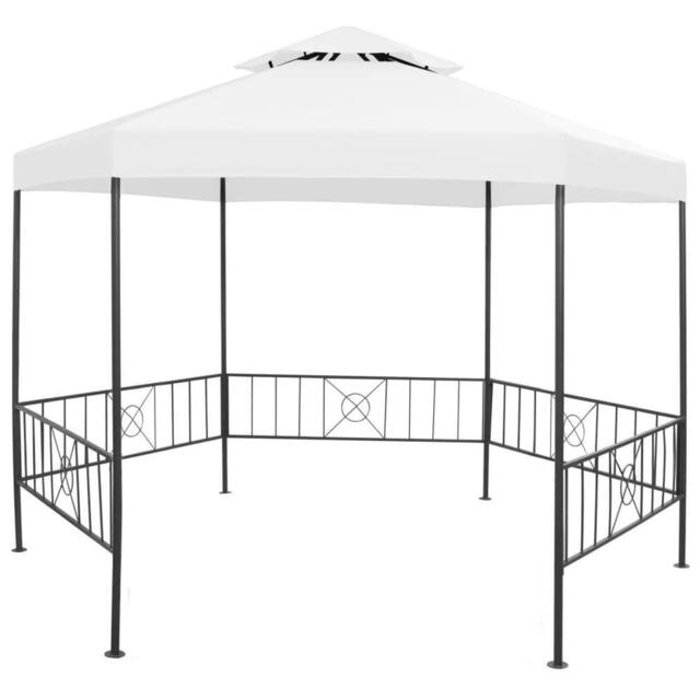 Berkfield Home Garden Gazebo 323x275x265 cm White 180 g/m ² - Size: 323 x 275 x 265 cm - image 1