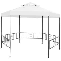 Berkfield Home Garden Gazebo 323x275x265 cm White 180 g/m ² - Size: 323 x 275 x 265 cm - thumbnail 1