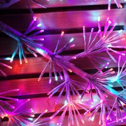 Samuel Alexander 1.2m Twinkling Starburst Snowflake Christmas decoration with 960 Rainbow LEDs in White - thumbnail 5