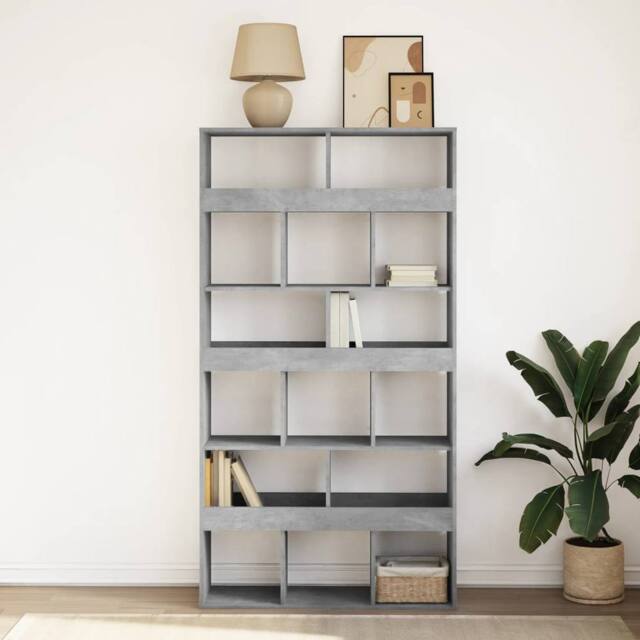 Berkfield Home Classic Bookcase Concrete Grey 100x33x187.5 cm Engineered Wood - image 1
