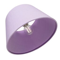 Happy Homewares Traditional Linen Fabric Drum Shade for Pendant & Lampshade in Lilac - Size: 12 inches - thumbnail 5