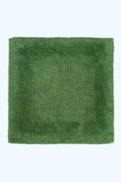 Homescapes Luxury Square Bath Mat 1600GSM 100% Cotton Reversible Shower Mat, 50cm in Light Green