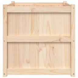 Berkfield Home Garden Planter 70x70x70 cm Solid Wood Pine in Natural - Size: 70 x 70 x 70 cm - thumbnail 6