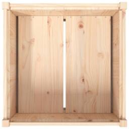 Berkfield Home Garden Planter 70x70x70 cm Solid Wood Pine in Natural - Size: 70 x 70 x 70 cm - thumbnail 8